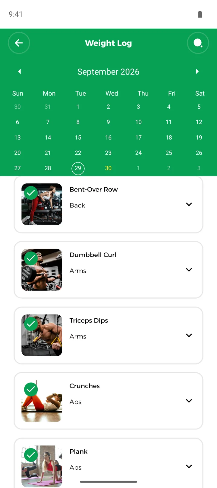 3Fit, fitness and nutrition coaching, English, screenshot 5